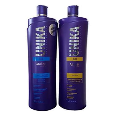 Imagem de Kit Progressiva Agilize Unika Blue Gel sem formol 1L+ Shampoo Ojon 1L