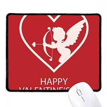 Imagem de Mouse pad White Angel Arrow para dia dos namorados borda costurada tapete de borracha para jogos