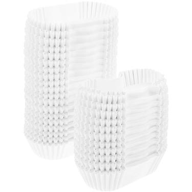 Imagem de Copos De Papel De Bolo Invólucro De Tulipa Forminhas De Pão De Papel Forros De Cozimento De Pão De Forma Forros De Muffin De Papel Filho De Sorvete Branco Antiaderente