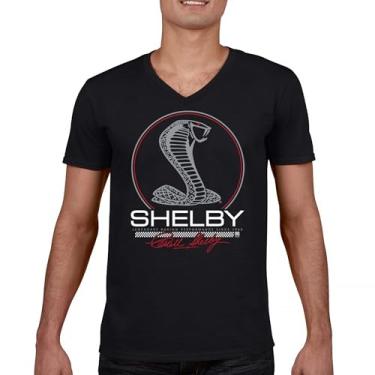 Imagem de Camiseta Shelby Cobra Legendary Racing Performance Gola V American Classic Muscle Car GT500 GT Powered by Ford Tee, Preto, M