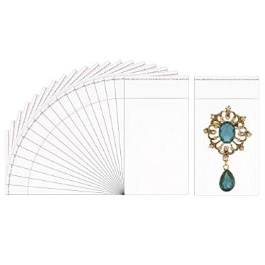 Imagem de Pequenos sacos transparentes para violoncelo, 300 peças, sacos autoselantes de 5 x 7,6 cm, sacos de celofane de plástico OPP para joias, brincos, doces, confeitaria, vela, sabonete, biscoito, 10