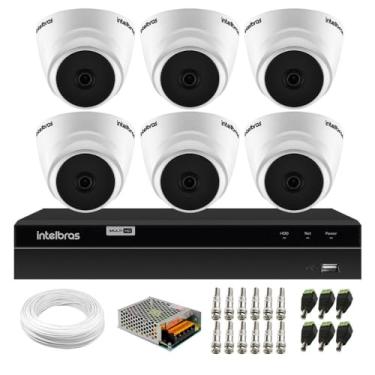 Imagem de Kit 6 Câmeras Dome Infra Vhd 1120 D 20m + Dvr 8 canais Mhdx 1208 Detecção Inteligente Intelbras