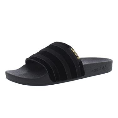 Imagem de adidas Sandália feminina Adilette Slide, Preto/preto, 38