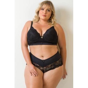 Imagem de Caleçon Plus Size - Via Sedução, M (42), Preto