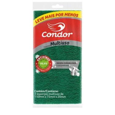 Imagem de Esponja Dupla Face CONDORf Multiuso c/ 3un R.1534