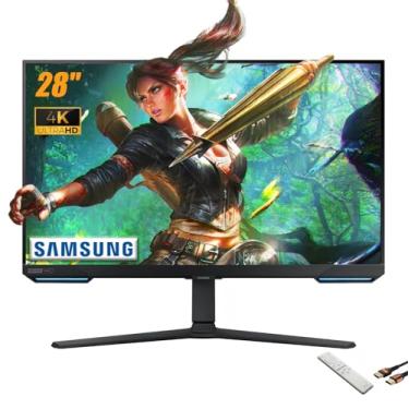 Imagem de Samsung Monitor de jogos Odyssey Série G7 28 polegadas UHD (3840 x 2160) | Alto-falantes embutidos | HDR 400 144Hz 1ms | G-Sync e FreeSync Premium Pro Compatível | Wi-Fi 5 | Smart TV | Inclui controle