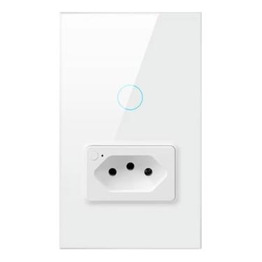 Imagem de Interruptor e Tomada Inteligente WiFi, 10A, Controle por Aplicativo Smart Life/Tuya, Compatível com Alexa e Google Home, Branco