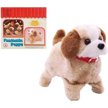 Imagem de Cachorrinho Pelúcia Cachorro Brinquedo que pula cambalhota anda e late a Pilha