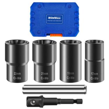 Imagem de Conjunto de extratores de porcas de parafusos Inwell 1/2" Drive, kit d