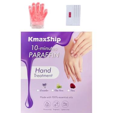 Imagem de KmaxShip 10-Minute Paraffin Hand Treatment, Home Hand Wax Spa Treatment Gloves, Rose, One-Pair