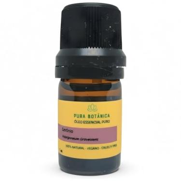 Imagem de Óleo Essencial De Gerânio 5ml – 100% Puro Pura Botânica - Aromaterapia, Equilíbrio Emocional, Aroma Floral e Cuidados Naturais com A Pele