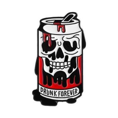 Imagem de Broches De Esmalte Com Tema De Caveira Gótica, Pirulito, Esqueleto E R