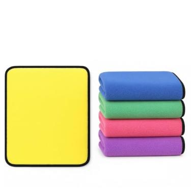 Imagem de Toalha Pano de Limpeza 30x40cm Flanela 2 Lados Macia de Alta Absorção Multiuso Grande Limpa Carro Vidro Prato Cozinha (9)