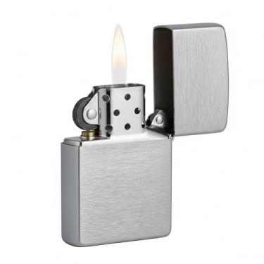 Imagem de Isqueiro Zippo Cromado Brushed Chrome Ref 200