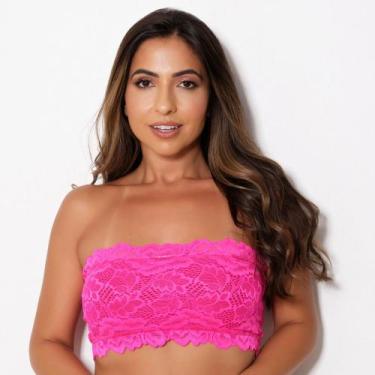 Imagem de Top Faixa sem Bojo Cor:RosaTamanho:G - MTX Moda, Rosa, G