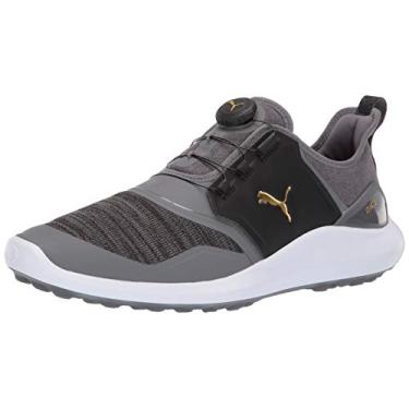 Imagem de Puma Golf Tênis de golfe masculino Ignite Nxt Disc, Quiet Shade-puma Team Gold Puma Black, 11.5