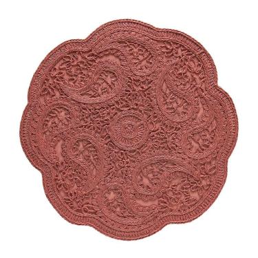 Imagem de Jogo Americano Copa E Cia Avulso Brazil Nature Circular Paisley Rosê