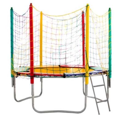 Imagem de Cama Elástica 2,44M ChicoPlay Lona Amarela Nacional Sem Emenda