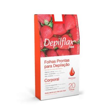 Imagem de Depilflax folhas prontas corp 10 pares morango