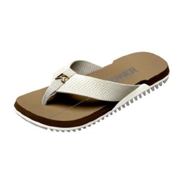 Imagem de Chinelo Casual Estiloso Masculino Nk6 Gold Kenner Cinza / Bege 39, Cin