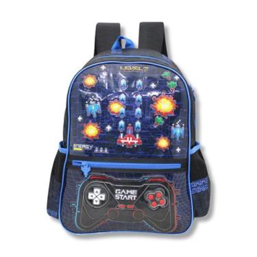 Imagem de Mochila De Video Game Interação Com Led Meninos Escolar - Clio Style, 