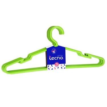 Imagem de Cabides Kit Com 3 Unidades Adulto De Poliestireno Resistente Roupas BP