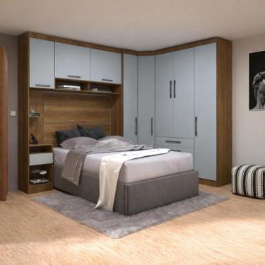 Imagem de Guarda Roupa Dormitório Modulado Casal Queen 1,58 m Canto Paris Lucian