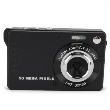 Imagem de Câmera Digital, Câmeras Digitais 1080P HD 50MP para Fotografia, Câmera Vlogging Com Foco Automático Com Zoom Digital 16X e Tela TFT de 2,8 Polegadas, Flash LED, para Viagens
