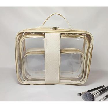 Imagem de Conjunto De Necessaire Com 3 Peças Transparente  Luxo