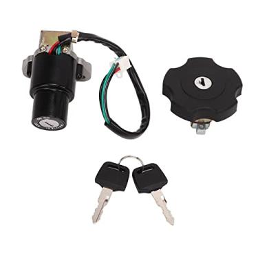 Imagem de Peça do Interruptor de Ignição Motocicleta, Kit de Trava Tampa do Tanque de Gás Combustível Com Chave Elétrica Conjunto para XT600 TW200 DT200 DT200R XT225 Serow 225
