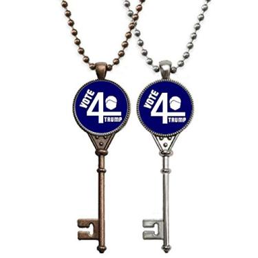 Imagem de OFFbb-USA Vote Donald Grande Eleição Chaveiro Colar Pingente Joias Decoração de Casal