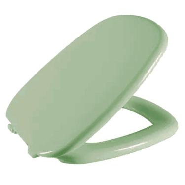 Imagem de Assento Sanitário Amarilis Verde Claro Tampa para Vaso Fiori Almofadado