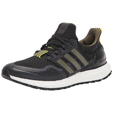 Imagem de adidas Tênis de corrida masculino Ultraboost C.rdy DNA, Preto/Oliva/Preto Azul Metálico, 7.5