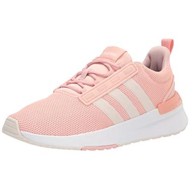 Imagem de adidas Tênis feminino de cano baixo, Caixa rosa vapor/branco giz/preto e branco, 35