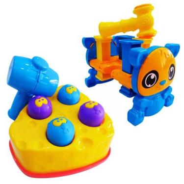 Imagem de 2 Brinquedos Infantil Didático Rata Tuff E Mesinha Martelar - JxP Brin