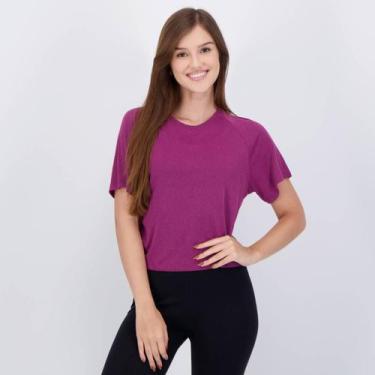 Imagem de Cropped Fila Train Feminina Roxo, GG