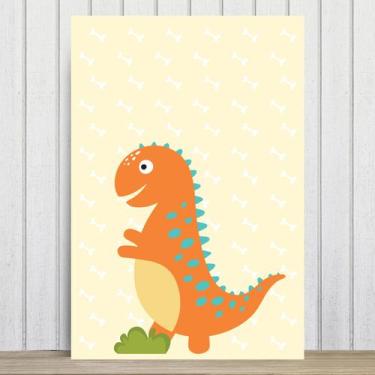 Imagem de Placa Decorativa MDF Infantil Dinossauro Baby 2 Laranja - Quartinhos