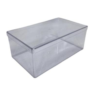 Imagem de Caixa Cake Box Retangular 1,750ml Com Tampa De Acrílico Para Sobremesa