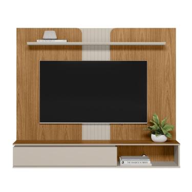 Imagem de Painel Tv 65 Pol E Bancada Suspensa Illumi Tauari/off L06 - Mpozenato