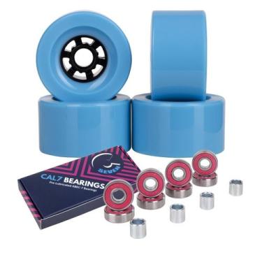 Imagem de Rodas de skate Cal 7 Cruiser 83mm 78A com rolamentos, pacote com 4