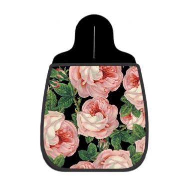 Imagem de Lixeira De Carro Organizador Lixinhocar Rosas Clássicas Fundo Preto