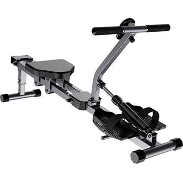 Imagem de Máquina de remo dobrável, máquinas de remo para uso doméstico, equipamento de fitness abdominal, ajuste de resistência 12, visor LCD, carga máxima de 150 kg, para escritório, varanda, academia