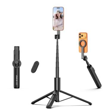 Imagem de ULANZI Tripé de telefone de 170 cm para Magsafe, bastão de selfie extensível com controle remoto, suporte giratório de 360° para celular tripé compacto e magnético para iPhone 17 16 15 14 13 12, série