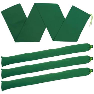 Imagem de MABCIRY 4 peças de sacos de areia, sacos de areia de lona longa engrossados, sacos de areia resistentes com barreira de água de inundação reutilizáveis sacos de areia para inundações casa garagem