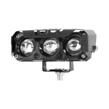 Imagem de Farol De Moto LED Bicolor Com Luz Alta E Baixa, 3 Lentes, 12V, Luz De 