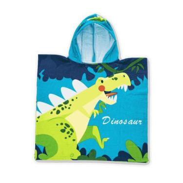 Imagem de Toalha Roupão Poncho Banho Piscina Praia Divertida Secagem Rápida Conf