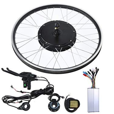 Imagem de Kit de roda de bicicleta elétrica, Conversão à prova d 'água da bicicleta da bicicleta da montanha de 48V 1500W, com roda de 26 ", motor de cubo, medidor de LCD, controlador, alça de(Encaixe)