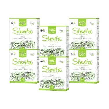 Imagem de KIT 6 Adoçantes em Pó Sachê Sem Glúten 30g com 50 Envelopes de 0,6g - Stevita