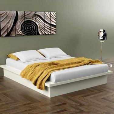 Imagem de Cama de Casal King 100% MDF Off White - Dallacosta