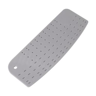 Imagem de Fancyes Régua de bainha quente para tecido, ferramenta de passar roupa, quilting acrílico com marcação de furos, ferramenta de costura, modelo de bainha para, Cinza